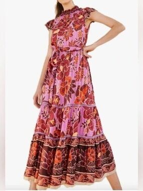 FARM Rio Sweet Floral Midi Dress - size small - NWT